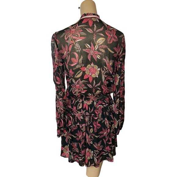 Scotch & Soda Bamboo Beach Floral Print Dress in XSmall Womens Long Sleeve - Picture 8 of 14